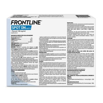 Frontline Spot On Gatti x3 Pipette, Antiparassitario per Gatti, Contro Zecche, Pulci e Pidocchi Frontline Spot On Gatti x3 Pipette, Antiparassitario per Gatti, Contro Zecche, Pulci e Pidocchi