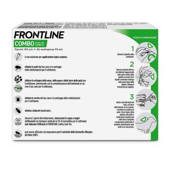 Frontline Combo Cani x3 Pipette, Antiparassitario per Cani (20-40Kg) Contro Pulci, Zecche E Pidocchi