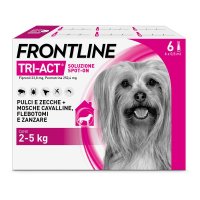 Frontline Tri-Act x6 Pipette, Antiparassitario Per Cani (2-5Kg) Contro Parassiti Esterni E Insetti Volanti Frontline Tri-Act x6 Pipette, Antiparassitario Per Cani (2-5Kg) Contro Parassiti Esterni E Insetti Volanti