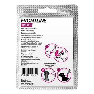 Frontline Tri-Act x1 Pipetta, Antiparassitario Per Cani (5-10Kg) Contro Parassiti Esterni E Insetti Volanti