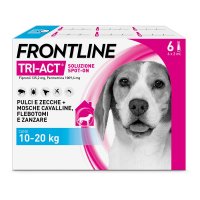 Frontline Tri-Act x6 Pipette, Antiparassitario Per Cani (10-20Kg) Contro Parassiti Esterni E Insetti Volanti Frontline Tri-Act x6 Pipette, Antiparassitario Per Cani (10-20Kg) Contro Parassiti Esterni E Insetti Volanti