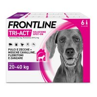 Frontline Tri-Act x6 Pipette, Antiparassitario Per Cani (20-40Kg) Contro Parassiti Esterni E Insetti Volanti Frontline Tri-Act x6 Pipette, Antiparassitario Per Cani (20-40Kg) Contro Parassiti Esterni E Insetti Volanti