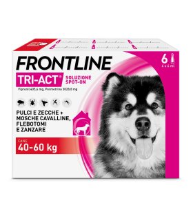 Frontline Tri-Act x6 Pipette, Antiparassitario Per Cani (40-60Kg) Contro Parassiti Esterni E Insetti Volanti