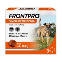 Frontpro Cani x3 Compresse Masticabili, Antiparassitario Per Cani (4-10Kg) Contro Pulci E Zecche Frontpro Cani x3 Compresse Masticabili, Antiparassitario Per Cani (4-10Kg) Contro Pulci E Zecche