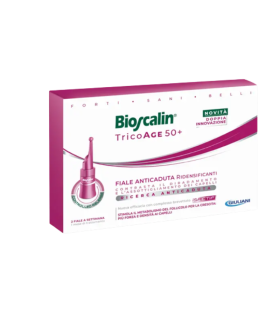 Bioscalin Tricoage 50+ Fiale Anticaduta Donna - Fiale anticaduta ridensificanti - 8 fiale