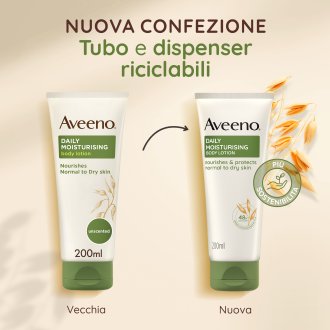 Aveeno Daily Moisturising Crema Idratante Corpo - Crema nutriente per pelli normali e secche - 200 ml