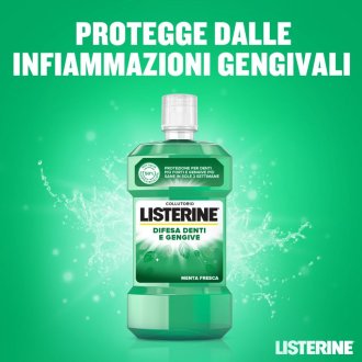 Listerine Difesa Denti e Gengive Collutorio - Ideale per l'igiene orale quotidiana - Gusto Menta fresca - 250 ml