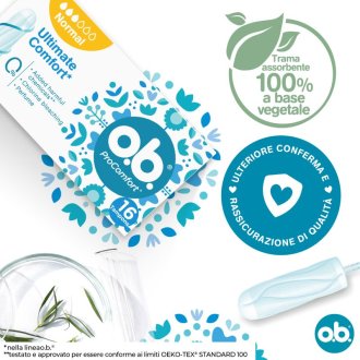 O.B. ProComfort Normal - Assorbenti interni per flusso da leggero a medio - 16 assorbenti