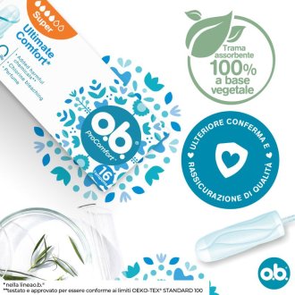 O.B. ProComfort Super - Assorbenti interni per flusso intenso - 16 assorbenti