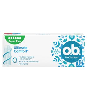 O.B. ProComfort Super Plus - Assorbenti interni per flusso molto intenso o dopo il parto - 16 assorbenti