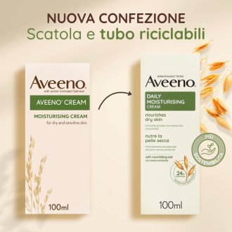 Aveeno Crema Corpo Idratante Daily Moisturising - Con Avena Colloidale adatta per Pelle Sensibile - 100 ml