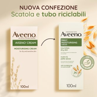 Aveeno Crema Corpo Idratante Daily Moisturising - Con Avena Colloidale adatta per Pelle Sensibile - 100 ml