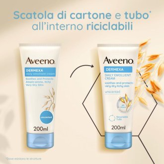 Aveeno Dermexa Crema Emolliente Quotidiana - Ideale per pelle secca a tendenza atopica - 200 ml