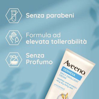 Aveeno Dermexa Crema Emolliente Quotidiana - Ideale per pelle secca a tendenza atopica - 200 ml