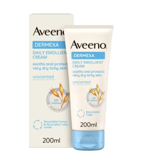 Aveeno Dermexa Crema Emolliente Quotidiana - Ideale per pelle secca a tendenza atopica - 200 ml