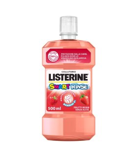 Listerine Smart Rinse Collutorio Bambini - Senza alcol formulato per bambini dai 6 anni - Gusto frutti rossi - 500 ml