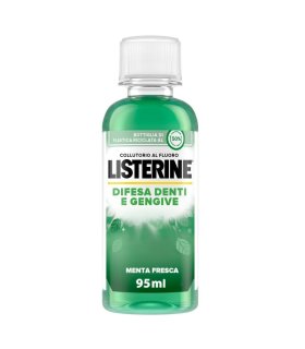 Listerine Difesa Denti e Gengive Collutorio - Ideale per l'igiene orale quotidiana - Gusto Menta fresca - 95 ml