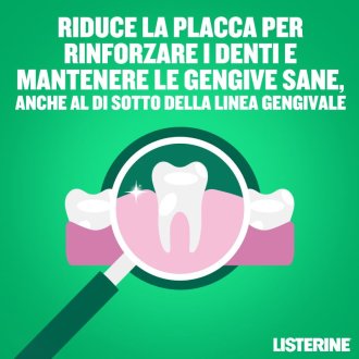 Listerine Difesa Denti e Gengive Collutorio - Ideale per l'igiene orale quotidiana - Gusto Menta fresca - 95 ml