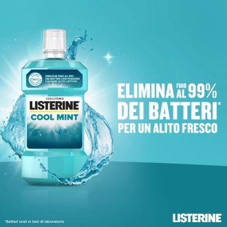 Listerine Coolmint Collutorio - Antiplacca e alito fresco con olii essenziali antibatterici - 500 ml