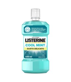 Listerine Coolmint Collutorio Zero Alcol - Antiplacca e alito fresco - Gusto delicato - 500 ml