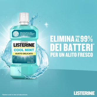 Listerine Coolmint Collutorio Zero Alcol - Antiplacca e alito fresco - Gusto delicato - 500 ml