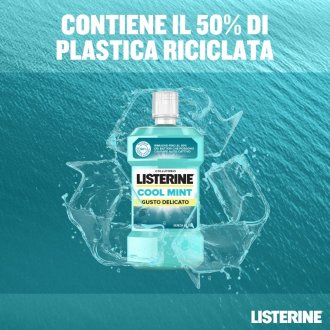 Listerine Coolmint Collutorio Zero Alcol - Antiplacca e alito fresco - Gusto delicato - 500 ml