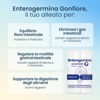 Enterogermina Gonfiore - Integratore alimentare per il meteorismo - 10 bustine