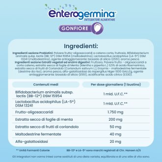 Enterogermina Gonfiore - Integratore alimentare per il meteorismo - 10 bustine