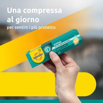 Supradyn Difese - Integratore alimentare per supportare il sistema immunitario - 15 compresse effervescenti