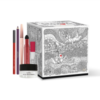 Euphidra Cofanetto di Natale Una Grande Storia D'Amore - Lip Art Rossetto + Matita occhi L0O9 prugna + Ombretto cushion + Matita labbra + Illuminante All Over + Eyeliner 