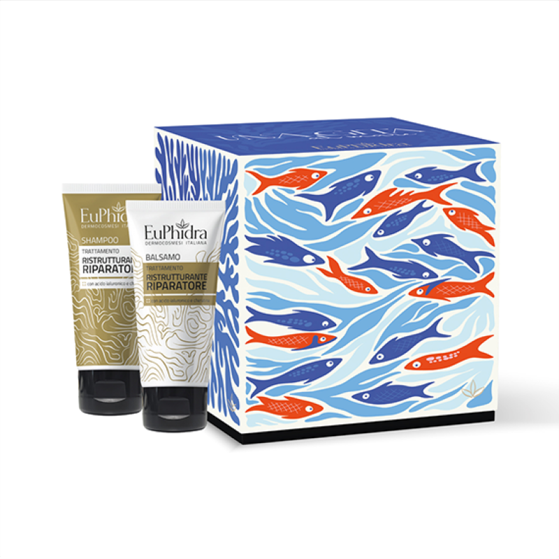 Euphidra Cofanetto di Natale Una Gita Al Mare - Shampoo trattamento ristrutturante + Balsamo trattamento ristrutturante Euphidra Cofanetto di Natale Una Gita Al Mare - Shampoo trattamento ristrutturante + Balsamo trattamento ristrutturante