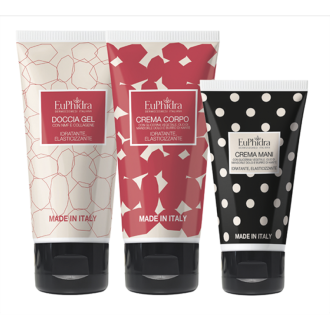 Euphidra Cofanetto di Natale Volermi Più Bene - Doccia gel idratante + Crema corpo idratante + Crema mani idratante 