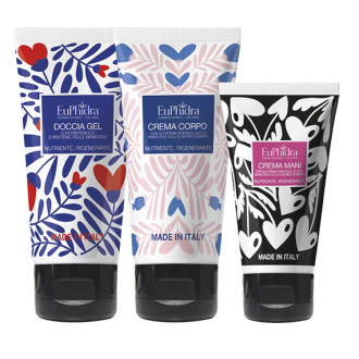 Euphidra Cofanetto di Natale Tempo Per Noi - Doccia gel nutriente + Crema corpo nutriente + Crema mani nutriente