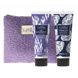 Euphidra Cofanetto di Natale Ballare Sotto Pioggia - Gel detergente viso + Crema gel viso + Beauty pochette 