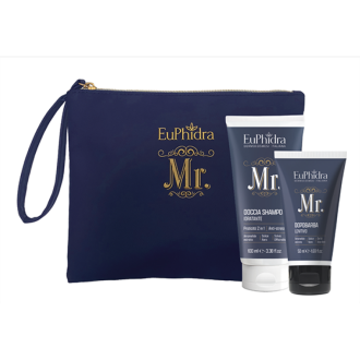 Euphidra Cofanetto di Natale Viaggiare Senza Meta - Mr. doccia shampoo idratante + Mr. dopo barba lenitivo + Beauty Travel