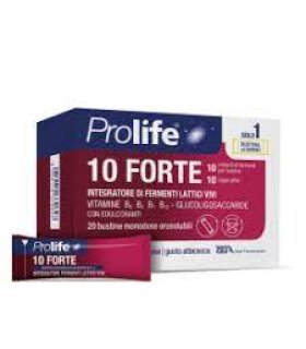 Prolife 10 Forte - Integratore a base di fermenti lattici vivi - 20 bustine orosolubili