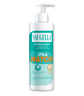 Saugella It's A Match Intimo & Corpo - Detergente delicato per uso quotidiano - 200 ml