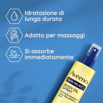 Aveeno Skin Relief Olio Corpo Spray - Spray idratante per pelle secca - 200 ml