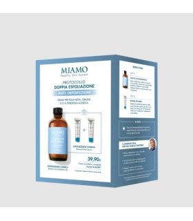 Miamo Cofanetto 2025 Protocollo doppia Esfoliazione Anti imperfezioni - Adatto per pelle mista, grassa e a tendenza acneica