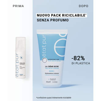Etat Pur Crema Idratante Ricca - Trattamento viso idratante per pelle secca e molto secca - 50 ml