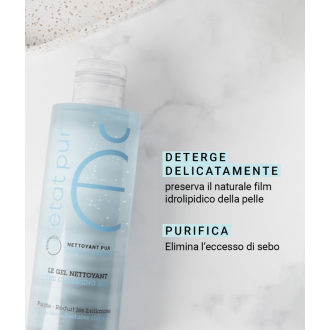 Etat Pur Gel Detergente Viso - Detergente purificante e opacizzante - 200 ml