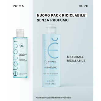 Etat Pur Gel Detergente Viso - Detergente purificante e opacizzante - 200 ml