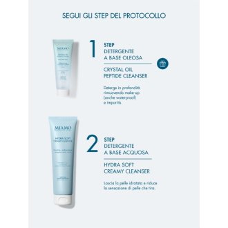 Miamo Doppia Detersione Protocollo Idratante - Hydra soft creamy cleanse + Crystal oil peptide cleanser 