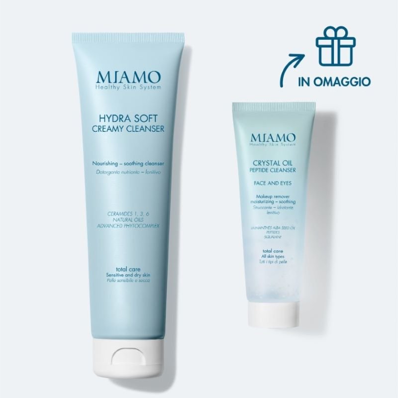 Miamo Doppia Detersione Protocollo Idratante - Hydra soft creamy cleanse + Crystal oil peptide cleanser Miamo Doppia Detersione Protocollo Idratante - Hydra soft creamy cleanse + Crystal oil peptide cleanser