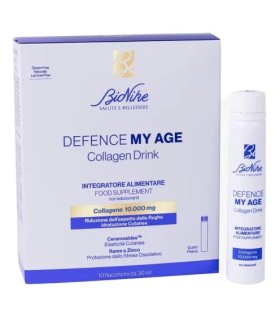 Bionike Defence My Age Collagene Drink - Integratore alimentare per il benessere della pelle - 10 flaconcini da 30 ml