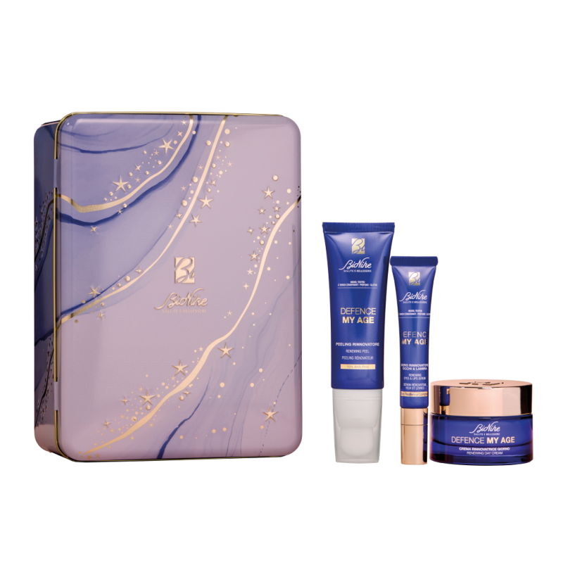 Bionike Cofanetto di Natale 2025 Defence My Age - Peeling rinnovatore + Crema rinnovatrice giorno + Siero occhi e labbra Bionike Cofanetto di Natale 2025 Defence My Age - Peeling rinnovatore + Crema rinnovatrice giorno + Siero occhi e labbra