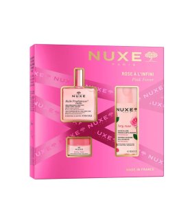Nuxe Cofanetto di Natale 2025 Febbre Rosa - Olio prodigioso floreale + Very Rose acqua micellare + Very rose balsamo labbra