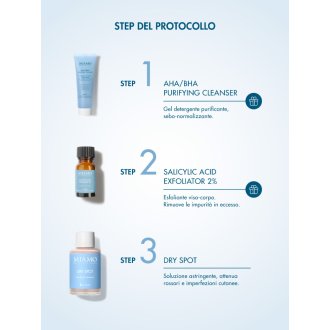 Miamo Cofanetto 2025 Protocollo Sos Brufoli - Dry Spot + AHA\BHA purifying cleanser + Salicylic acid exfoliator 2% Miamo Cofanetto 2025 Protocollo Sos Brufoli - Dry Spot + AHA\BHA purifying cleanser + Salicylic acid exfoliator 2%