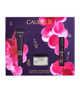 Caudalie Cofanetto di Natale 2025 Premier Cru - Crema viso 15 ml + Contorno occhi 15 ml + Siero viso 10 ml