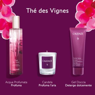Caudalie Cofanetto di Natale 2025 The' Des Vignes - Acqua profumata 50 ml + Gel doccia 50 ml + Candela profumata